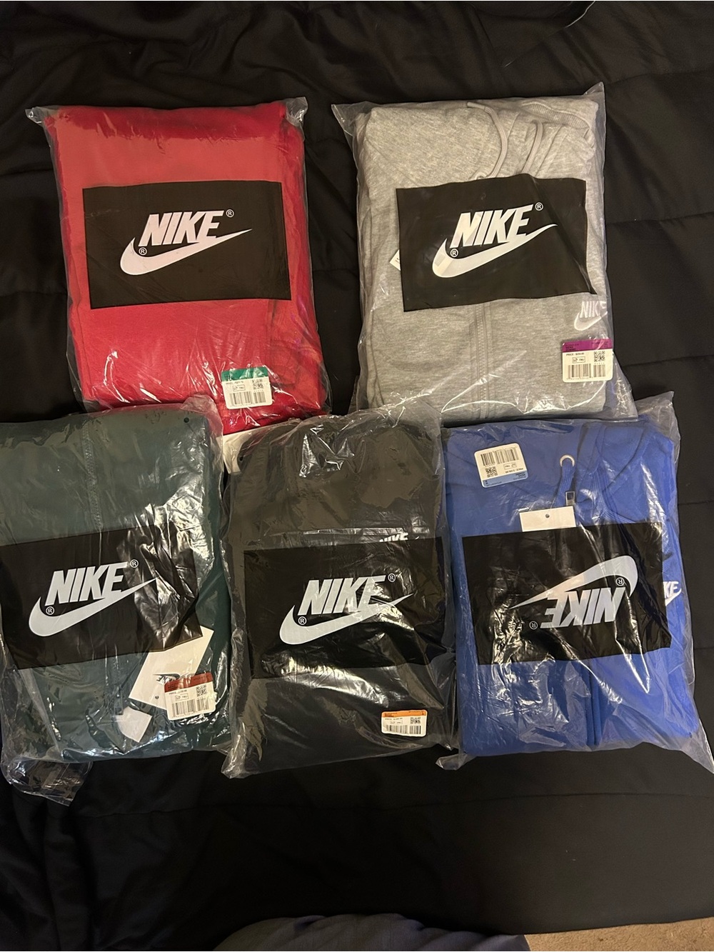 Nike Men’s  track suits  zip up hoodies sets in Red, Gray, Green, Black,and Blue
